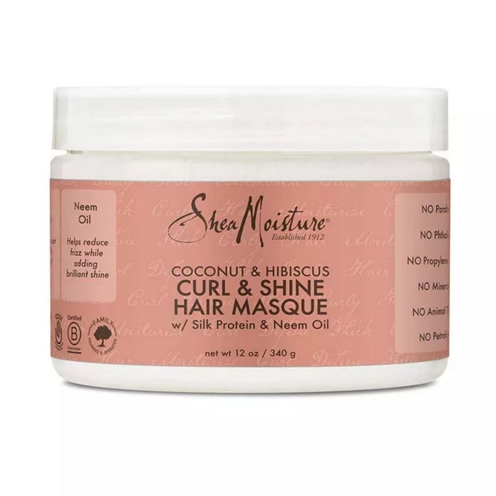 Shea Moisture Curls Hair Masque, Coconut And Hibiscus With Shea Butter, 12 Oz